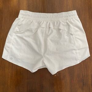 White Allyson Felix Athleta girl shorts size L 12